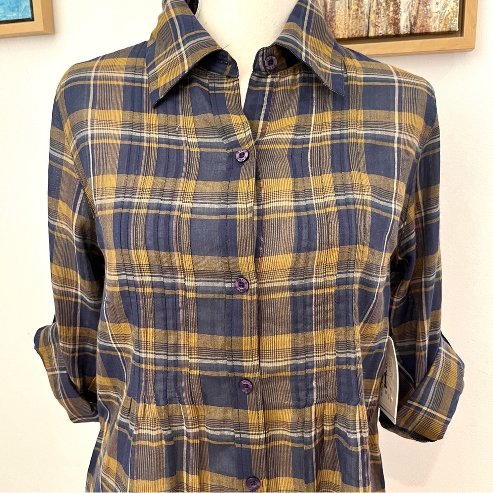NWT RVCA Lafayette Plaid Button Down Shirt (Small) - Picture 4 of 7